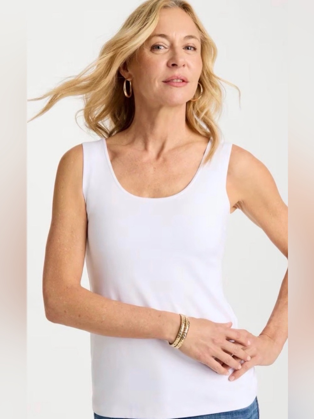 Chico’s Cream Sleeveless Tank - Lined